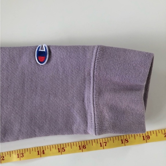 Champion Reverse Weave Womens Hoodie Size M Mauve with full spell out logo - Picture 15 of 15